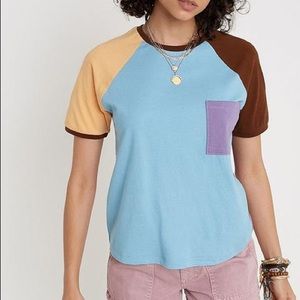 Urban outfitters color block shirt size s